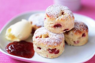 Strawberry and orange scones