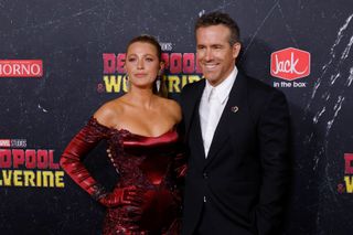 blake lively and ryan reynolds at deadpool and wolverine premiere