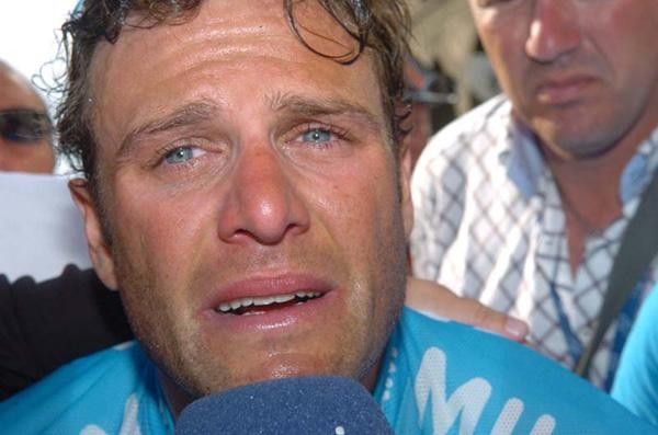 Tears of joy for Alessandro Petacchi (Milram)