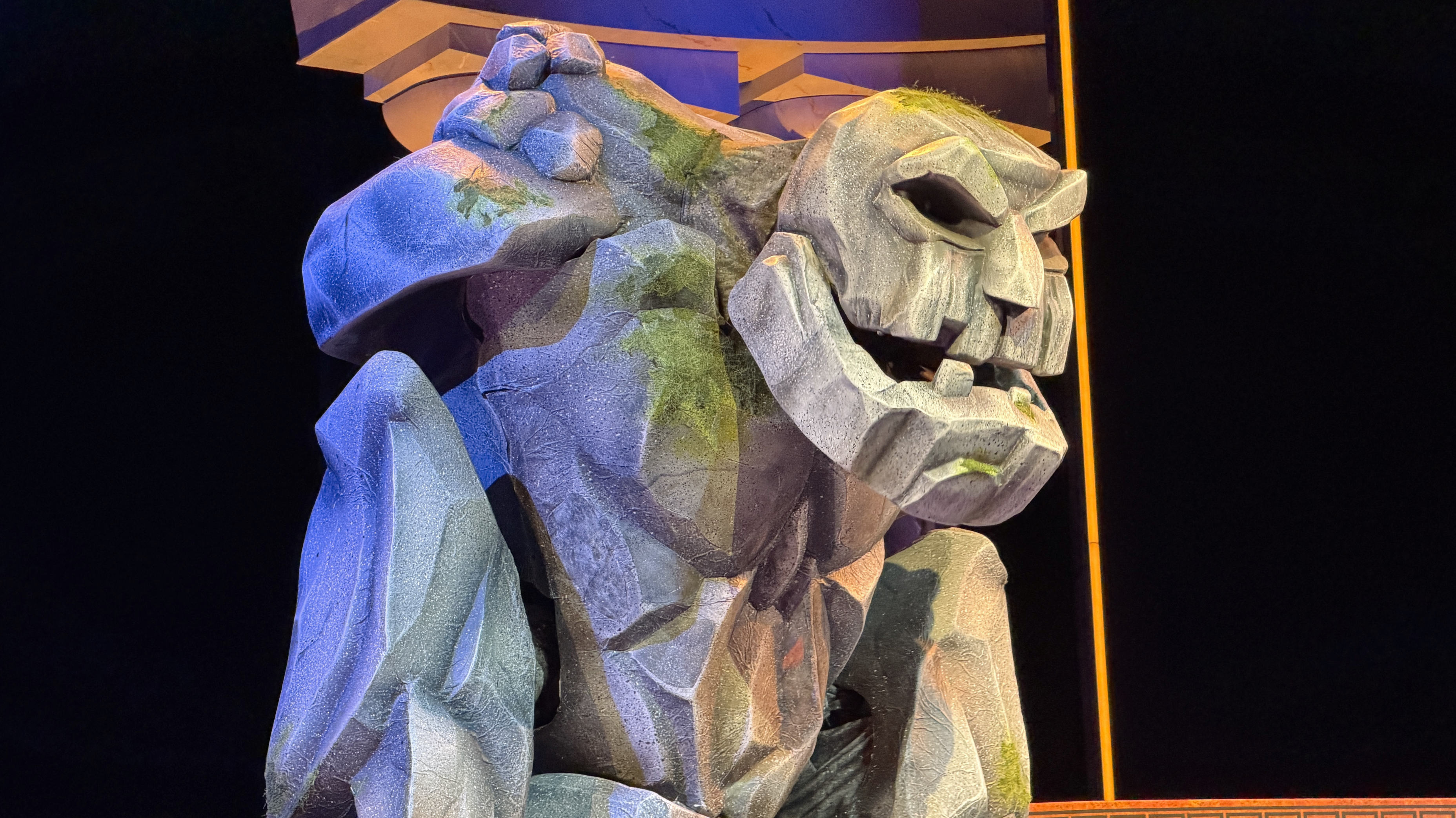 Up-close Rock Titan in Disney Hercules aboard the Disney Destiny