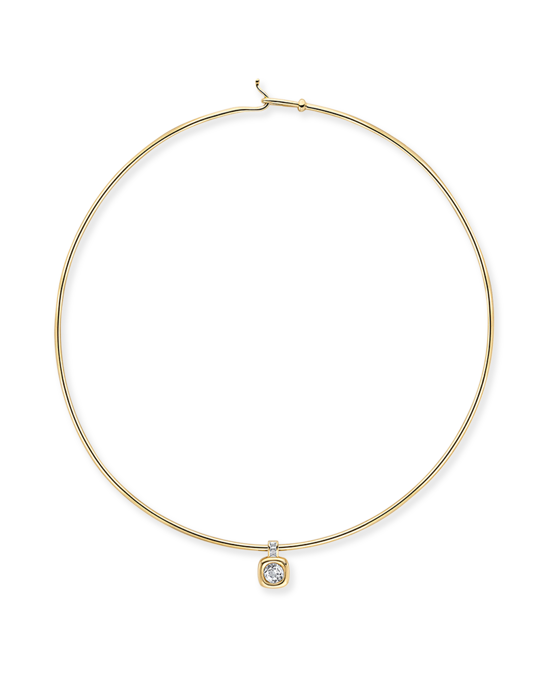 Gaia Torque Choker in Gold and White Topaz | Avance Ss25 | Laura Vann