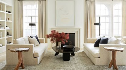 cream living room in 1920s San Francisco house