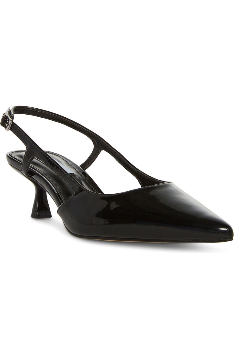 Black Legaci Kitten Heel Pointed Toe Pump