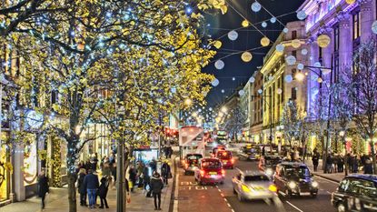 Christmas shopping on Oxford Street
