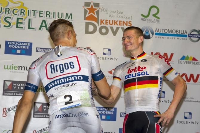 The two Germans celebrate their success