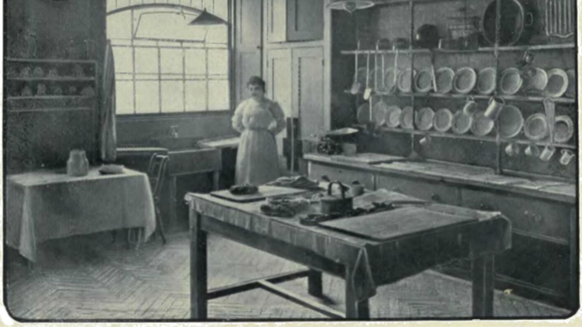 Mrs Beeton in a kitchen