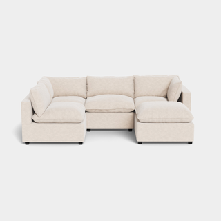 cream-colored sectional sofa