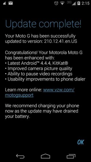 Moto G Verizon update