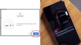 Locking the bootloader of a Google Pixel 9 Pro XL using the Android Flash Tool