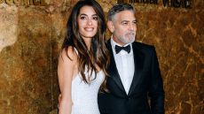 Amal Clooney and George Clooney at the Clooney Foundation For Justice's "The Albies" held at The New York Public Library on September 28, 2023 in New York City.