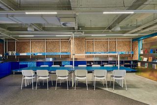 zero-waste workspace large table meeting room