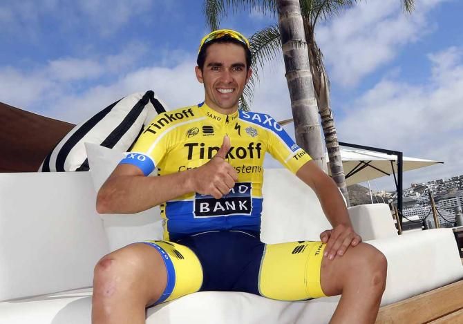 Thumbs up. Alberto Contador (Tinkoff-Saxo) aims to hit the ground running in 2014.