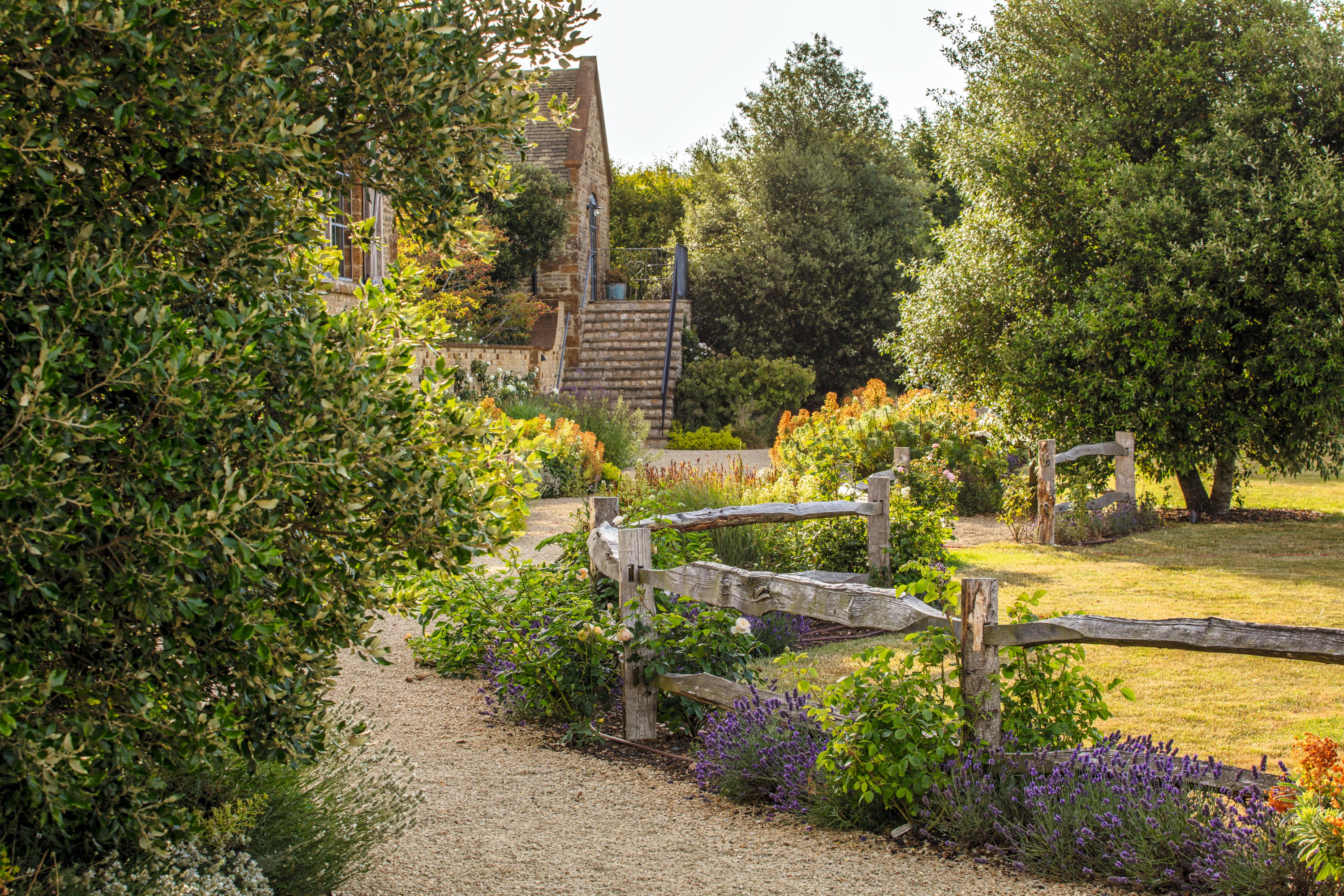 David Beckham's garden in the Cotswolds