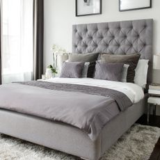 Grey monochrome bedroom