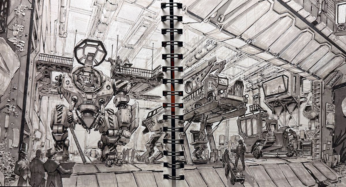 creativebloq.com - ImagineFX staff - Why this video game artist still draws in a sketchbook with markers