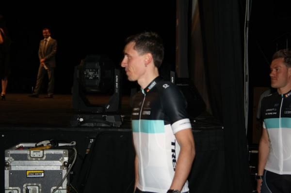 A rider makes his way to the stage