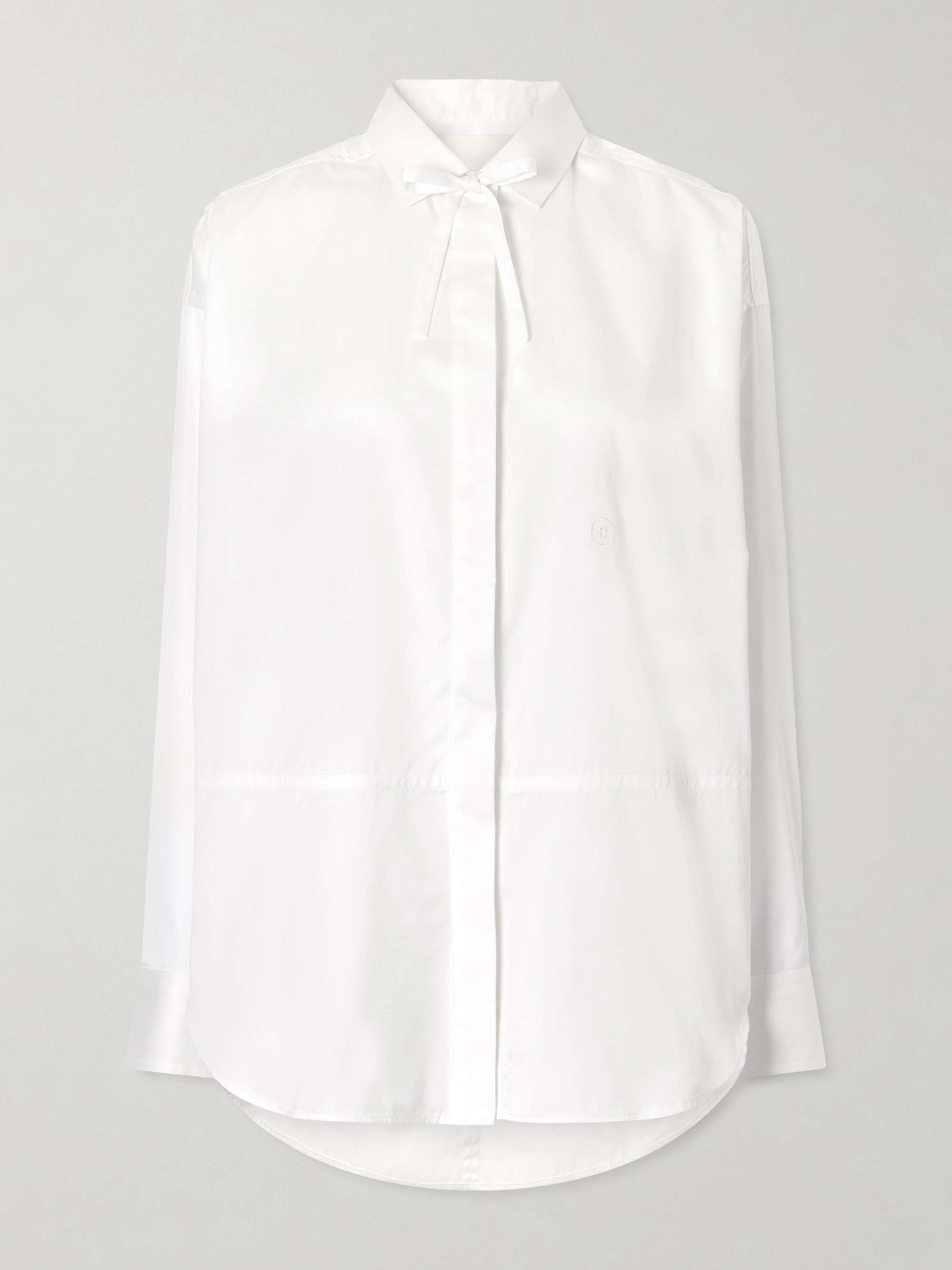 The Dune Tie-Detailed Cotton-Sateen Shirt