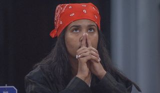 Hannah Chaddha looking concerned Big Brother CBS