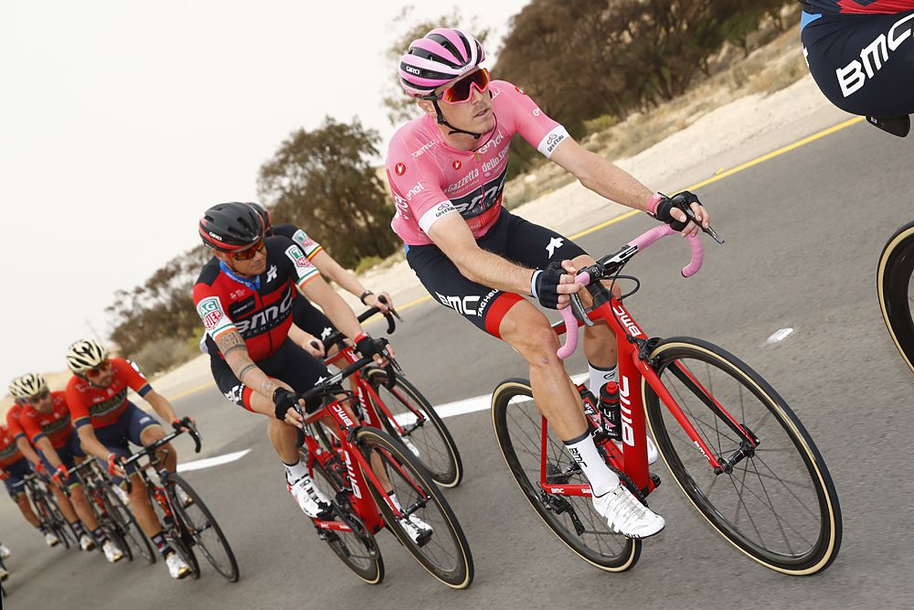 Rohan Dennis (BMC) with his teammates during stage 3