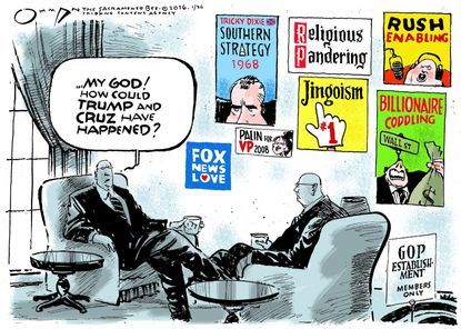 Political Cartoon U.S. GOP Cruz Trump