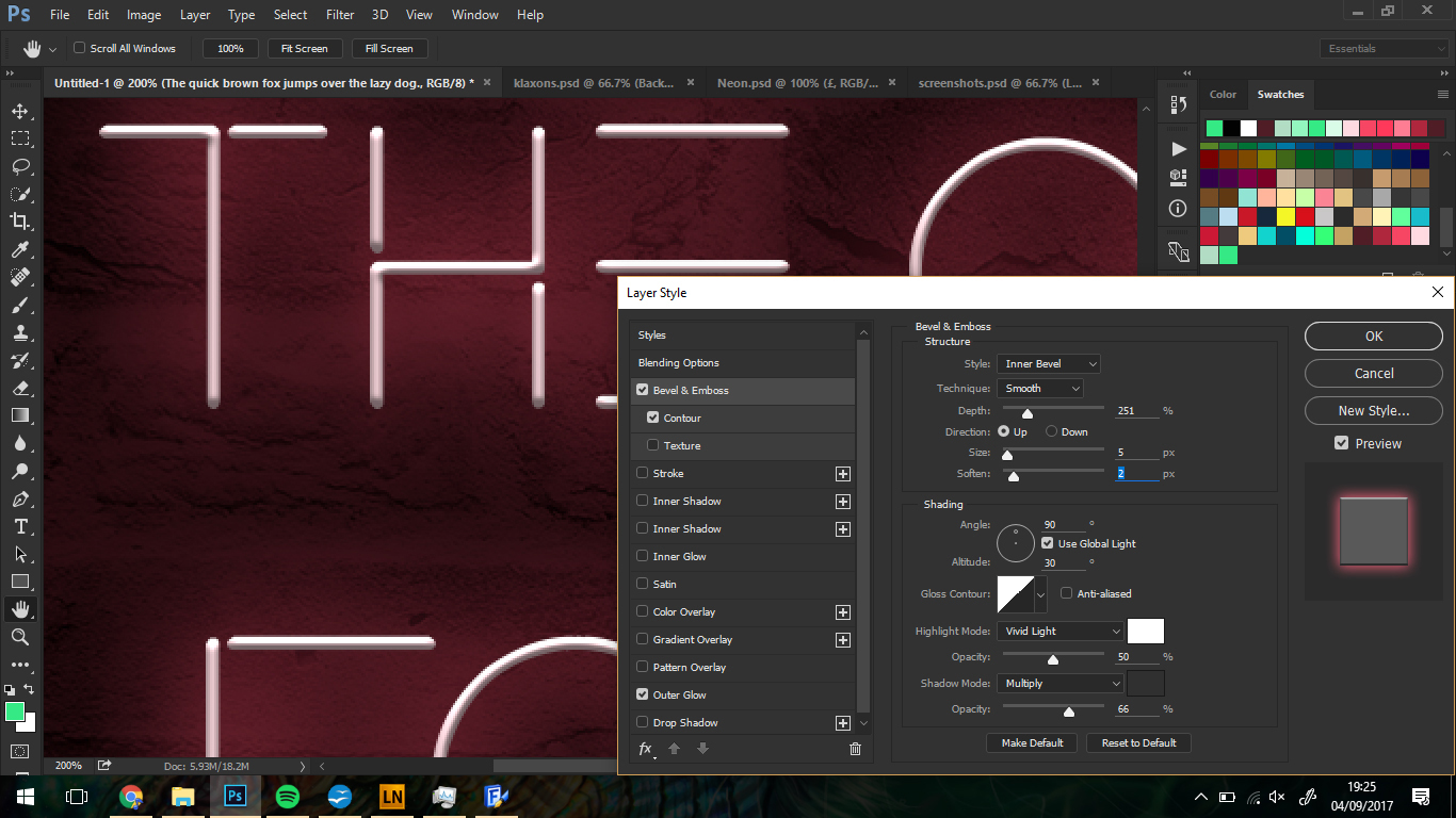 add a bevel in Photoshop