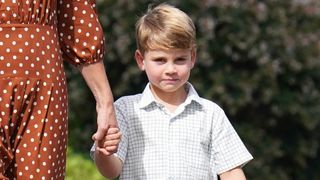 Prince Louis arrives for a settling in afternoon at Lambrook School