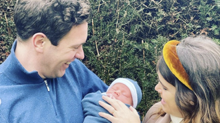 Jack Brooksbank & Princess Eugenie with their son