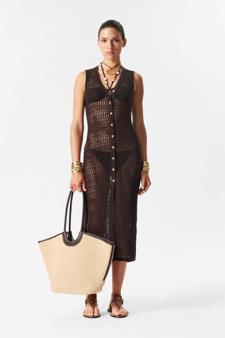 Open-Knit Maxi Dress