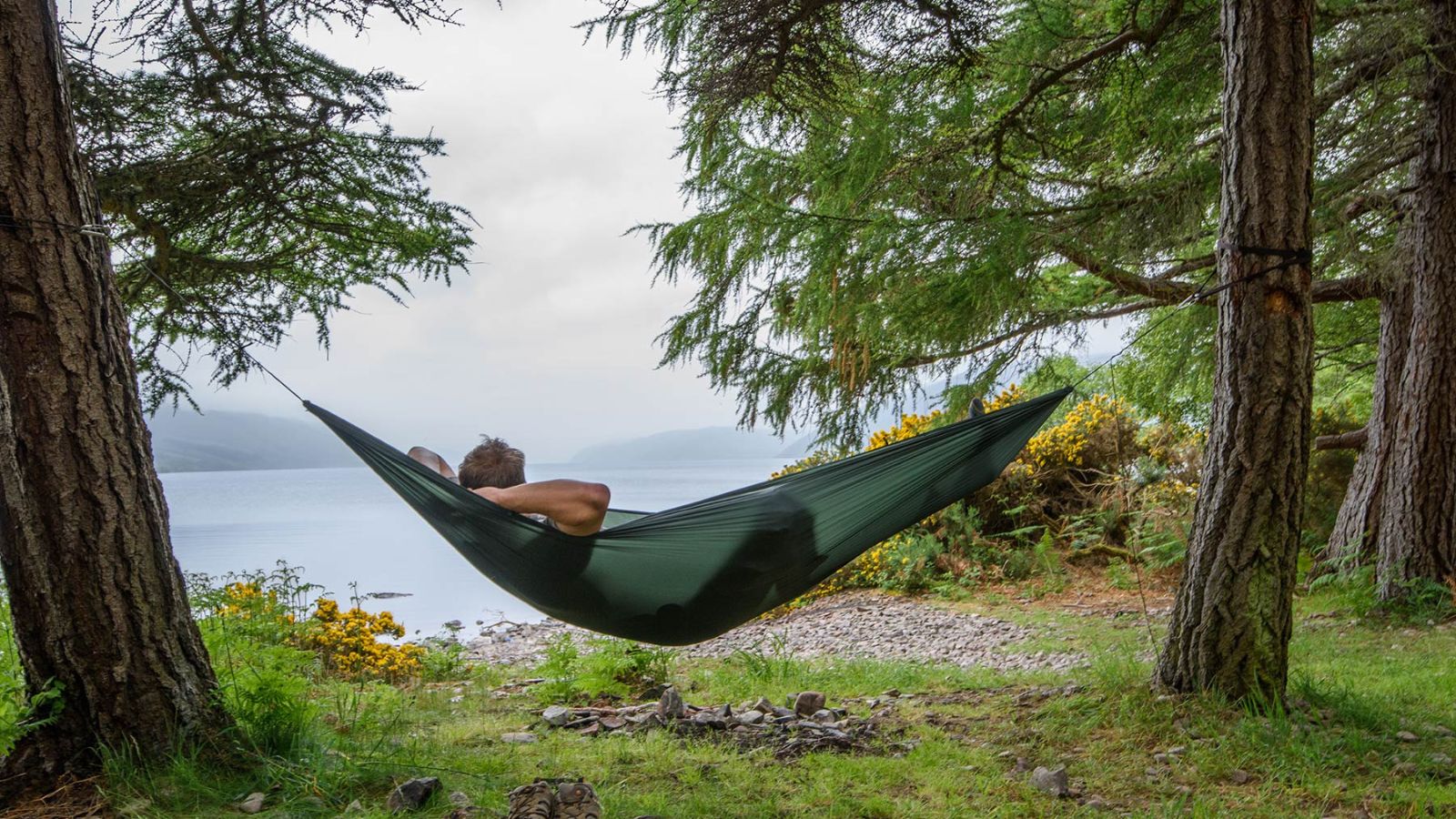 DD SuperLight Hammock in use