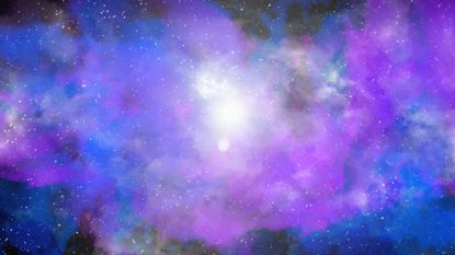 Sagittarius season 2022: Space background with stardust and shining stars. Realistic cosmos and color nebula. Colorful galaxy. 3d illustration