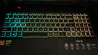Acer Nitro 16 AMD keyboard lights