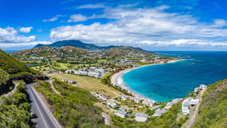 Frigate Bay in St Kitts.