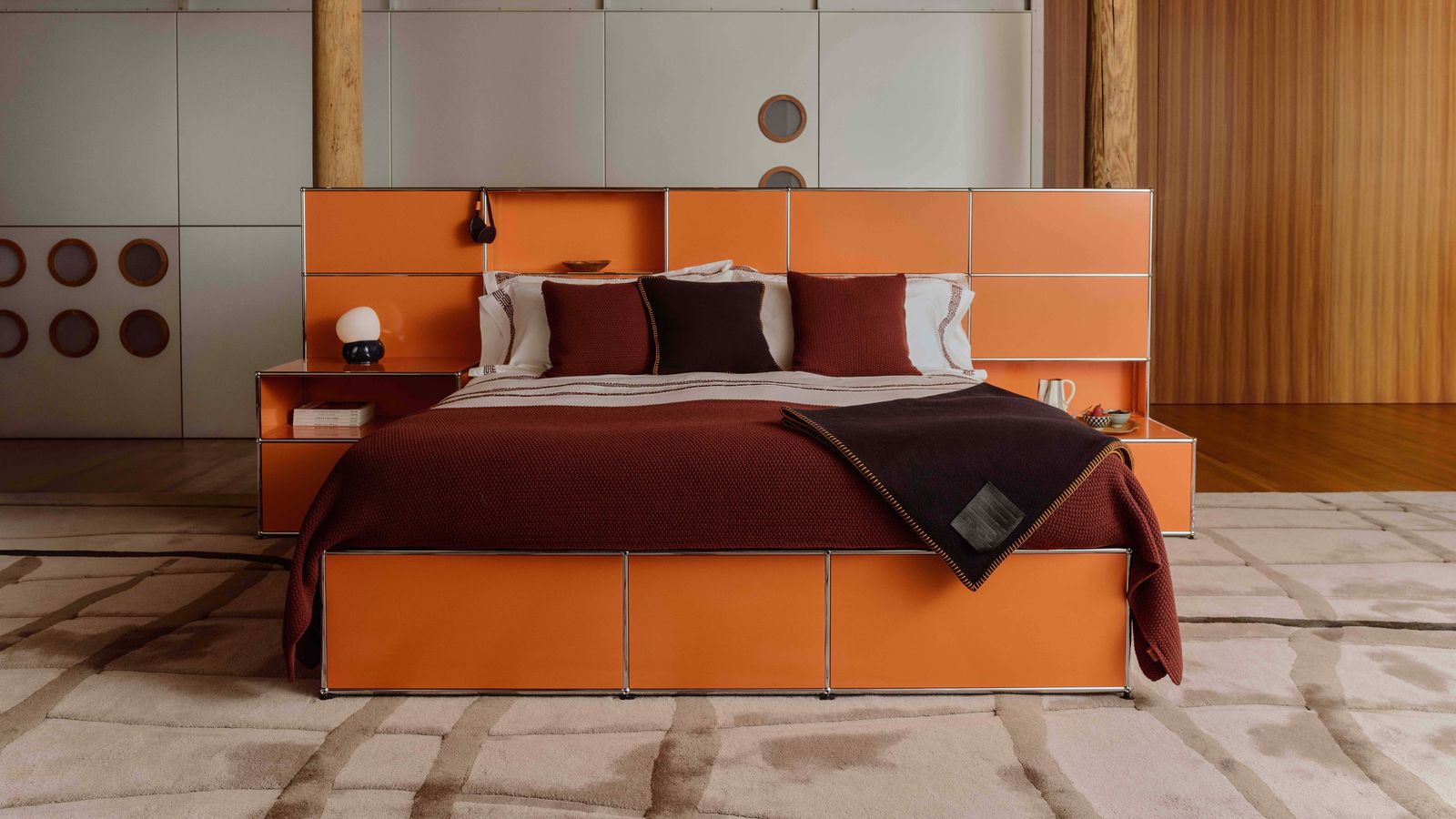 orange bed