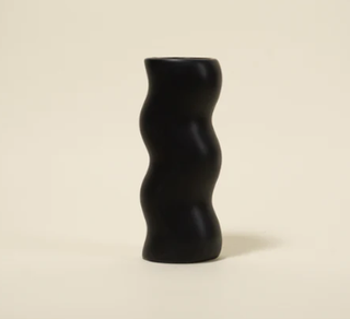 Wavy ceramic vase.