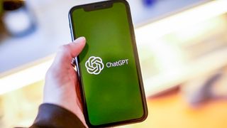 ChatGPT logo on an iPhone screen