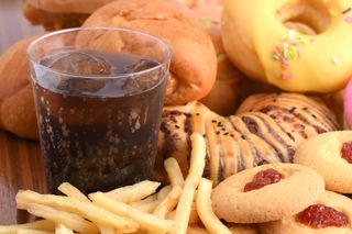 junk food, unhealthy diet, soda, fries