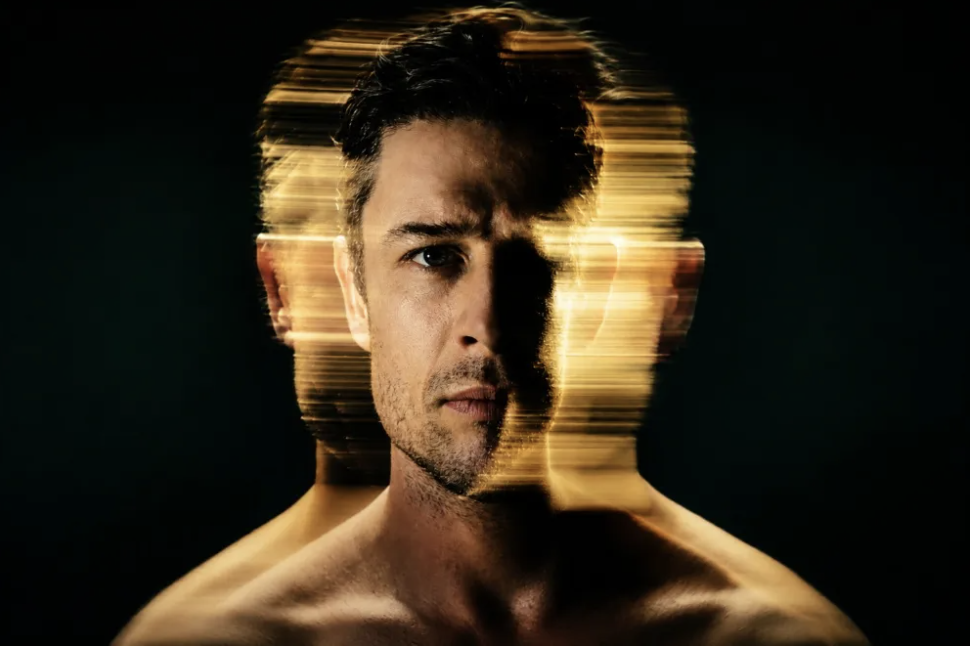 a promotional image showing James Norton in Hamlet