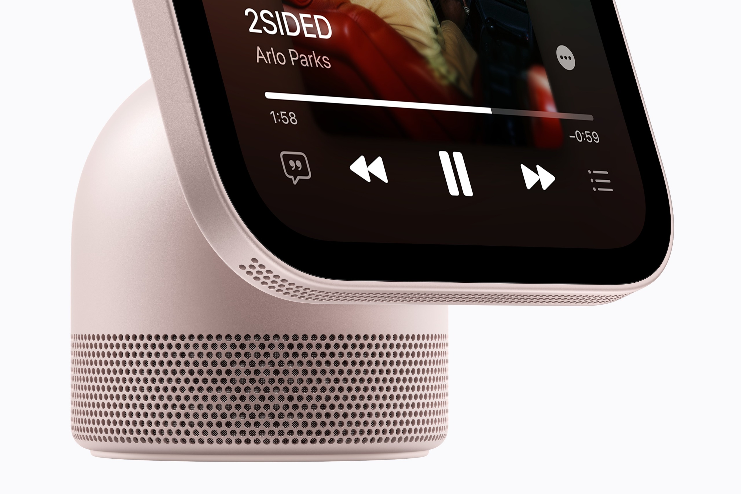 Speakers are integrated into the screen and the base
