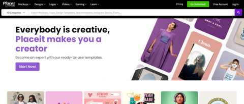 PlaceIt by Envato, the logo maker and graphic design software, during our review process