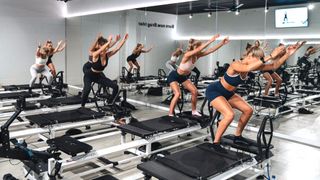 a photo of a Rowformer Pilates class at the STRONG studio in London Islington