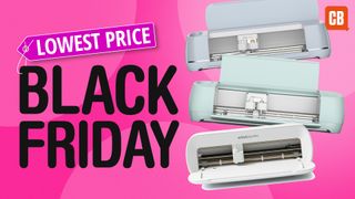 Images of three Cricut machines that have Black Friday sale discounts. Text reads &#039;lowest price&#039;