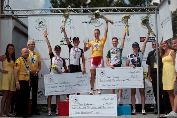 The women's podium.