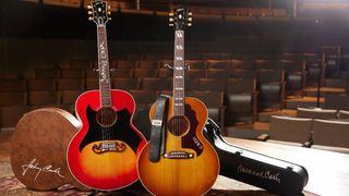 the Johnny Cash SJ-200 and Rosanne Cash J-185 from Gibson Custom