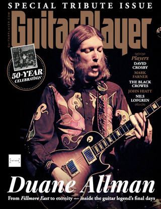 The cover of Guitar Player's October 2021 issue, featuring Duane Allman