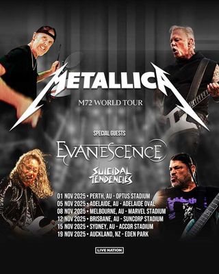 Metallica tour Australia and New Zealand admat