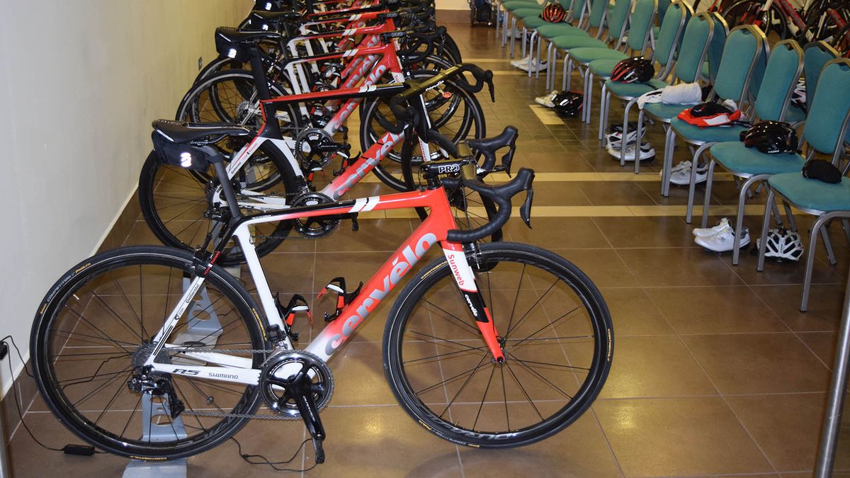 Team Sunweb's new Cervelos ahead of a training ride in Calpe, Spain