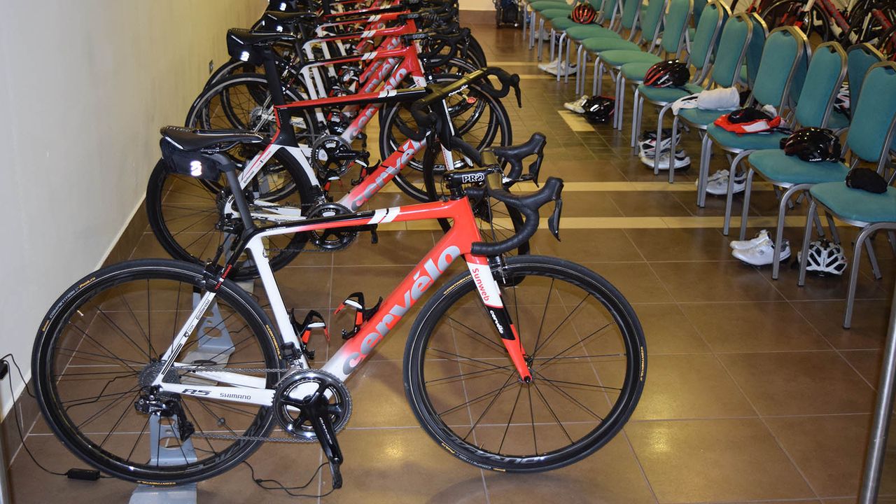 Team Sunweb's new Cervelos ahead of a training ride in Calpe, Spain