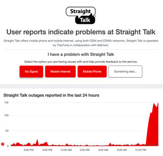 Straight Talk outage reports