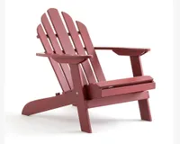 A burgundy red Adirondack chair from La Redoute