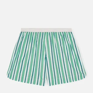 Ganni Striped Organic Cotton Shorts